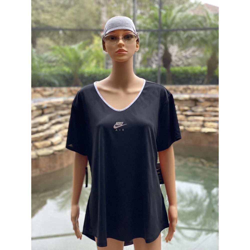 Nike Air Dri-FIT Running Top Black Women 2X NWT